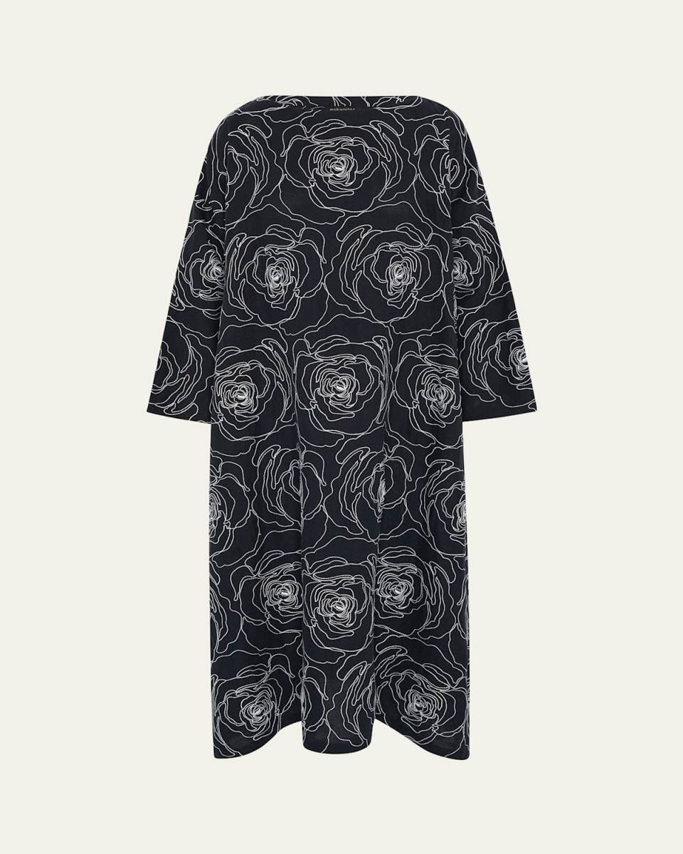 Wide A-Line Scoop-Neck Dress